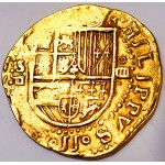 SPANISH 4 ESCUDOS GOLD COB circa 1556-1598